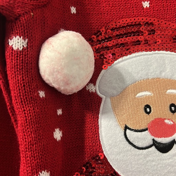 Christmas Women Warm Sequin Santa Claus & Reindeer Sweater - Picture 3 of 7